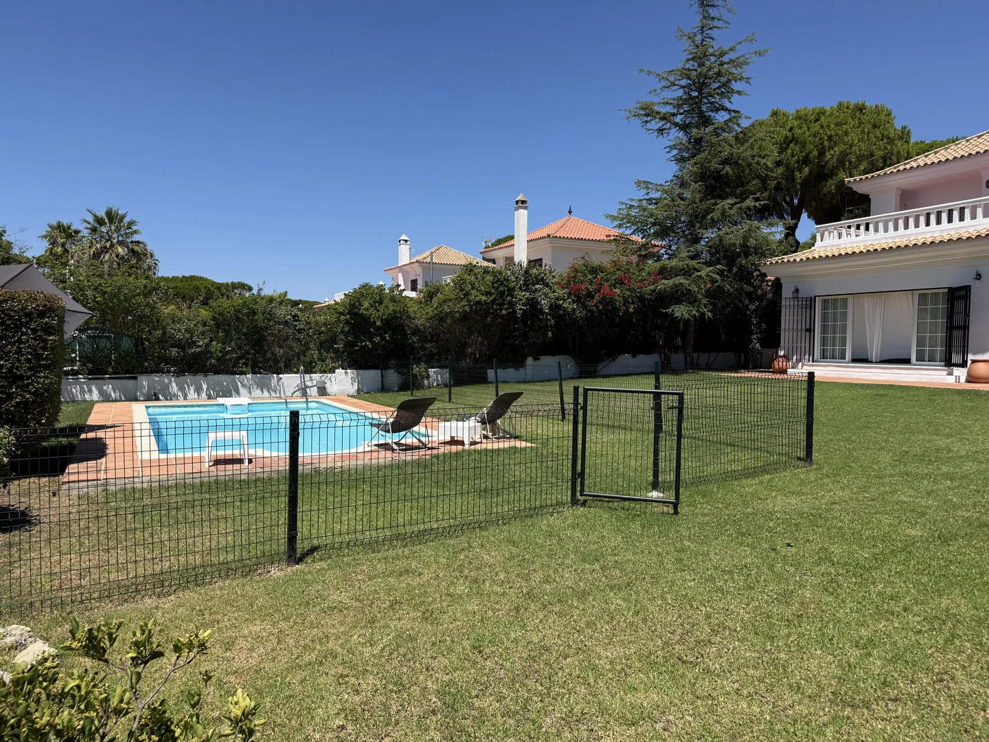 Pool and enclosed garden